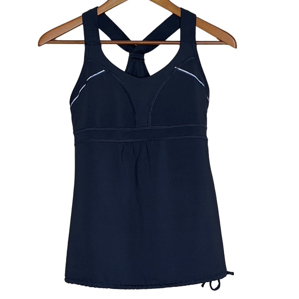 Athleta Horizon Racerback Size Small Dark Gray Tank Top